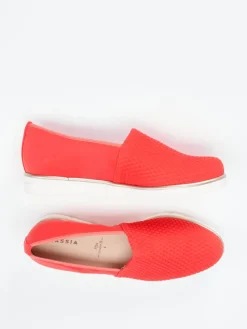 Damen Hassia – Komfort-Slipper aus Textil in Korallrot