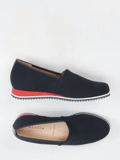 – Komfort-Slipper aus Textil in Keilform*Hassia Best