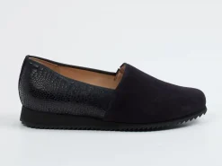 Damen Hassia – Komfort-Slipper aus Veloursleder Dunkel