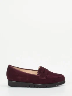 Damen Hassia – Loafer aus Veloursleder in Bordeaux
