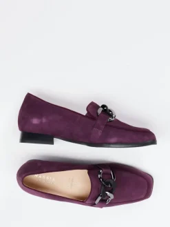 Damen Hassia – Loafer aus Veloursleder in Pflaume
