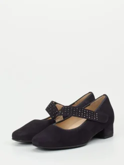 – Mary Jane Pumps aus Veloursleder Dunkel*Hassia Online