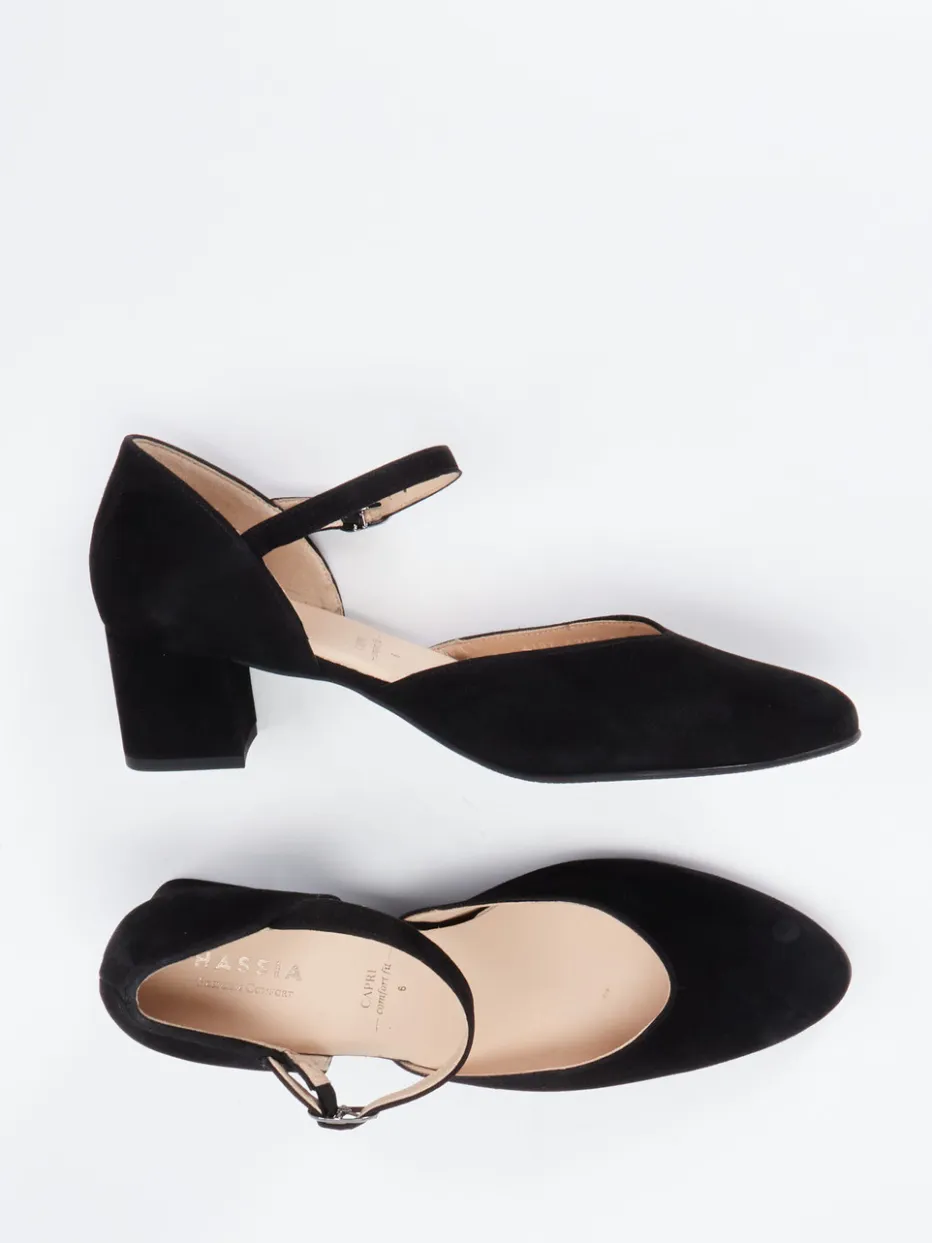 – Mary-Jane-Pumps aus Veloursleder*Hassia Online