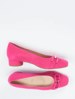 Damen Hassia – Pumps aus Veloursleder in Fuchsia