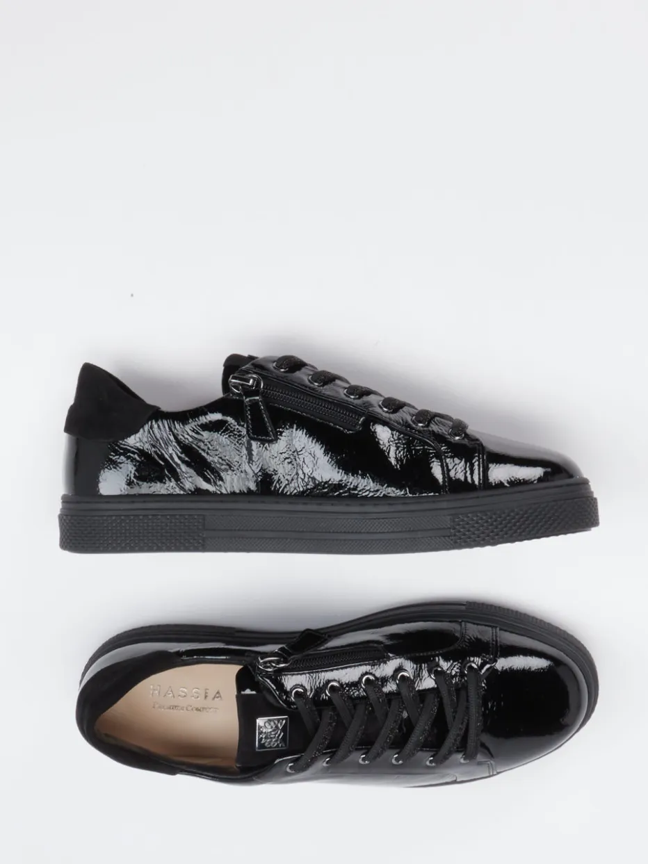 Damen Hassia – Sneaker aus Lackleder glänzend