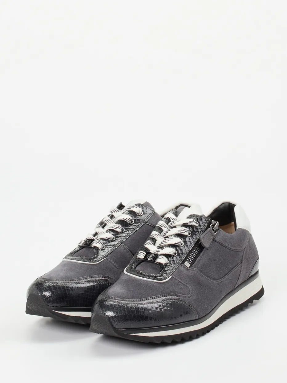 Damen Hassia – Sneaker aus Veloursleder mit Kroko-Details