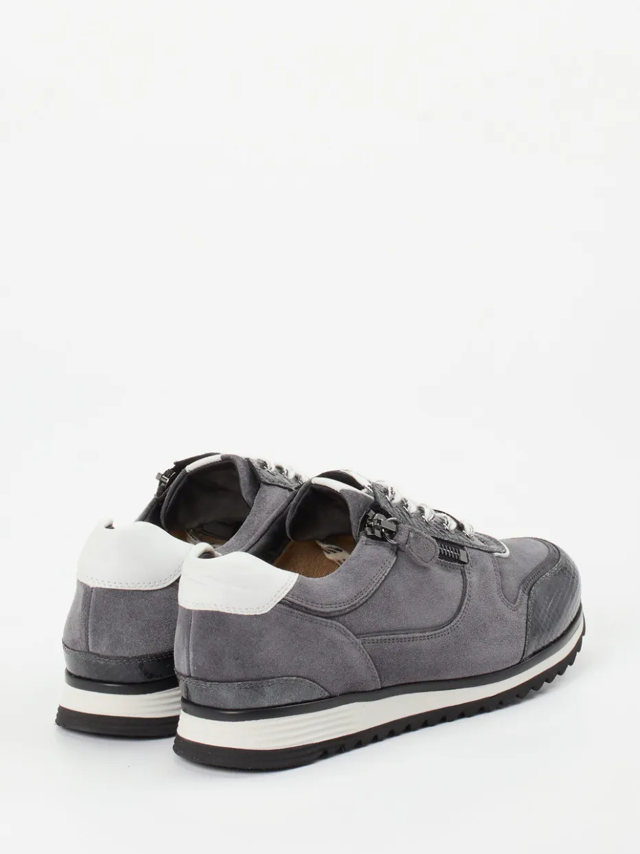 Damen Hassia – Sneaker aus Veloursleder mit Kroko-Details