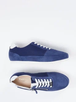 – Sneaker aus Veloursleder in Kobalt*Hassia Online