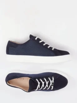 Damen Hassia – Sneaker aus Veloursleder und Mesh dunkel