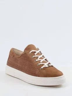 Damen Hassia – Sneaker aus Veloursleder cognacfarben