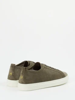 Herren Henderson – Low-Top Sneaker aus Veloursleder Oliv