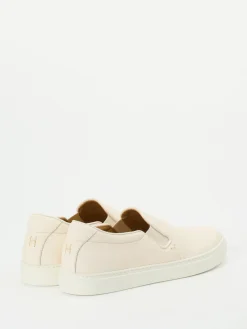 – Slip-On Sneaker aus Hirschleder creme*Henderson Discount