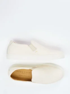 – Slip-On Sneaker aus Hirschleder creme*Henderson Discount