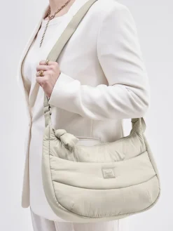 Damen Herschel – Hobo Bag aus Textil in Cremeweiß