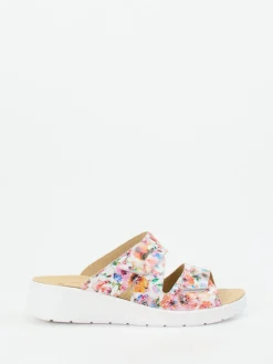 Damen Hickersberger – Komfort-Pantoletten aus Leder mit Blütenprint