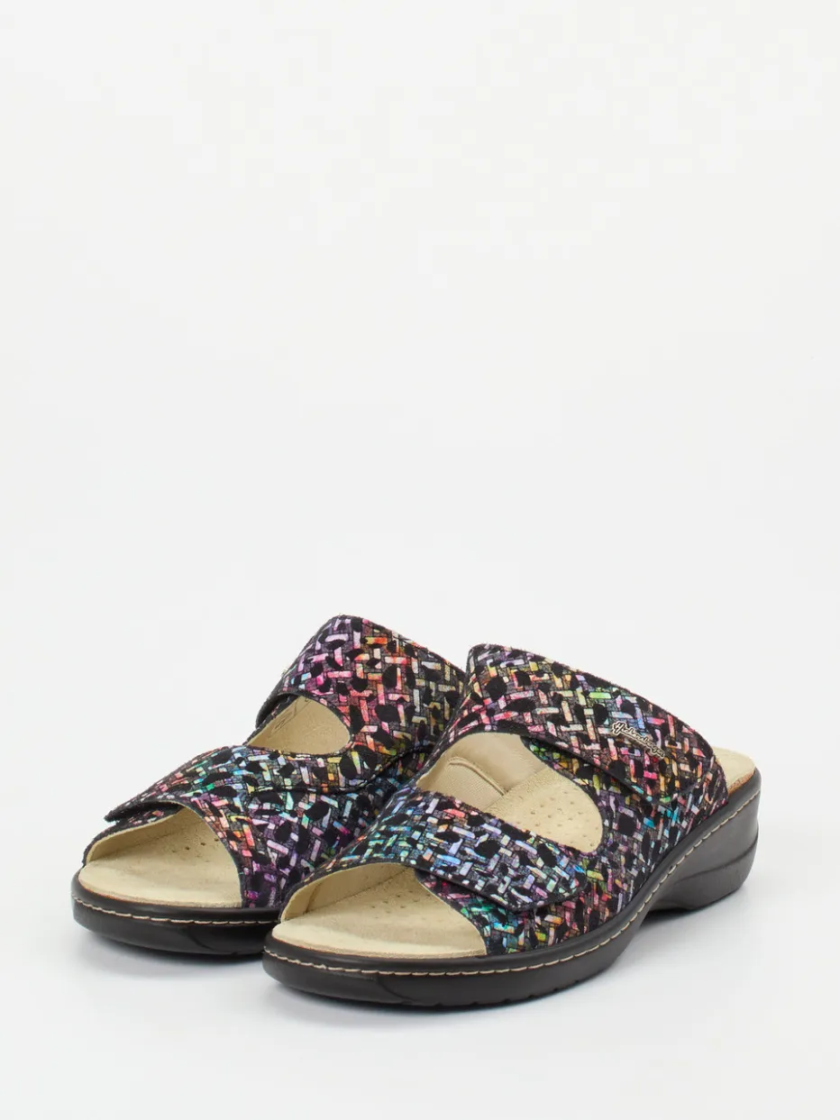 Damen Hickersberger – Komfort-Pantolette aus geprägtem Leder color