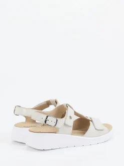 – Komfortsandale aus geprägtem Leder*Hickersberger