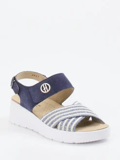 Damen Hickersberger – Komfort-Sandale aus Textil dunkel