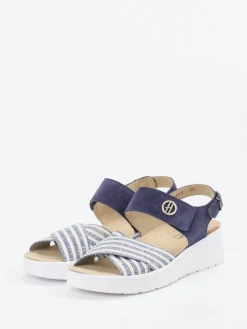 Damen Hickersberger – Komfort-Sandale aus Textil dunkel