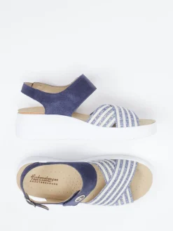 Damen Hickersberger – Komfort-Sandale aus Textil dunkel