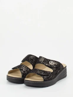 Damen Hickersberger – Pantolette aus geprägtem Leder