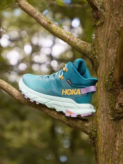 Damen HOKA – Trailrunning-Schuhe aus Mesh und Synthetik Petrol