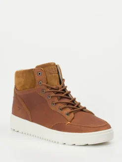 – High-Top-Sneaker aus Kalbleder rost*HUB Discount