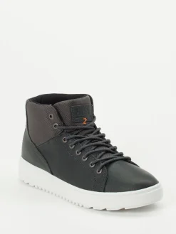 Herren HUB – Mid-Top Sneaker aus Fettleder anthrazit