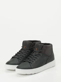 Herren HUB – Mid-Top Sneaker aus Fettleder anthrazit