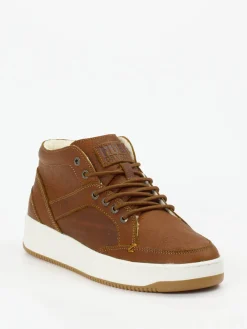 – Mid-Top Sneaker aus Fettleder*HUB