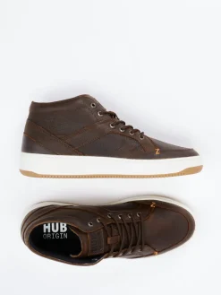 Herren HUB – Mid-Top Sneaker aus Fettleder