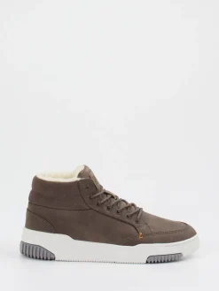 Herren HUB – Mid-Top Sneaker aus Kalbleder mittelbraun