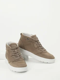 – Mid-Top Sneaker aus Nubukleder taupe*HUB Discount