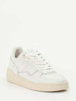 Damen HUB – Sneaker aus Glattleder in Offwhite