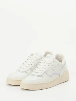 Damen HUB – Sneaker aus Glattleder in Offwhite