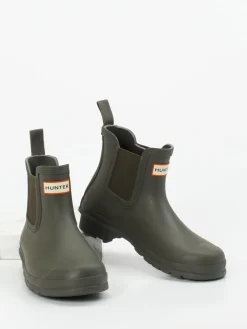 Damen Hunter – Chelsea-Stiefelette aus Gummi Oliv