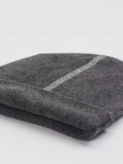 – Beanie aus Kaschmir mit Glitzerstreifen*HURRAY Clearance