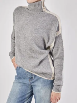 Damen HURRAY – Rollkragenpullover aus Kaschmir Hellgrau