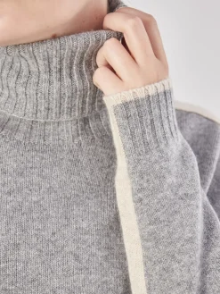 Damen HURRAY – Rollkragenpullover aus Kaschmir Hellgrau