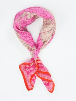 Damen Inouitoosh – Halstuch aus Baumwoll-Seide mit Kartenprint