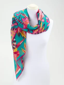 – Schal aus Baumwolle mit Tropenprint*Inouitoosh Outlet