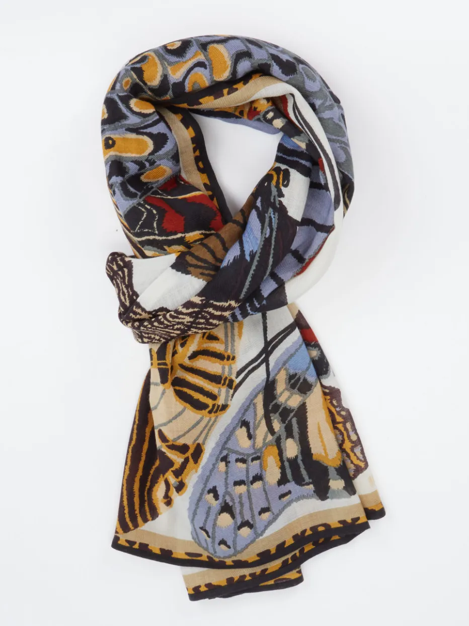 Damen Inouitoosh – Schal aus Wolle mit Schmetterlingsmotiv
