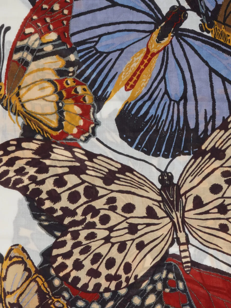 Damen Inouitoosh – Schal aus Wolle mit Schmetterlingsmotiv