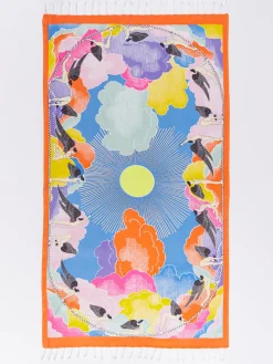 – Strandtuch aus Baumwolle mit Retro-Print*Inouitoosh Clearance