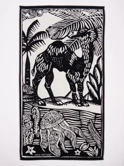 – Strandtuch aus Baumwolle mit Tiermotiv*Inouitoosh New