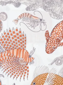 Damen Inouitoosh – Tuch aus Baumwolle und Seide in Cremeweiß