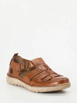 Herren Josef Seibel – Fischersandale aus Lammleder cognac