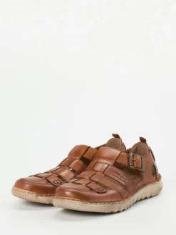 Herren Josef Seibel – Fischersandale aus Lammleder cognac