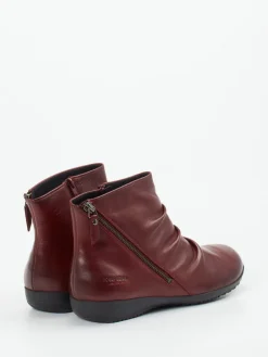 Damen Josef Seibel – Komfort-Stiefelette aus Glattleder bordeaux
