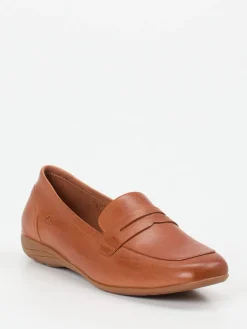 Damen Josef Seibel – Loafer aus Kalbleder cognac